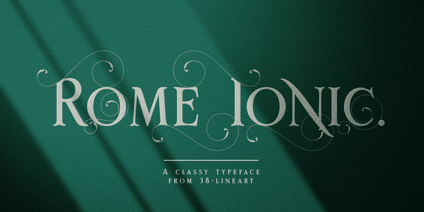 Пример шрифта Rome Ionic